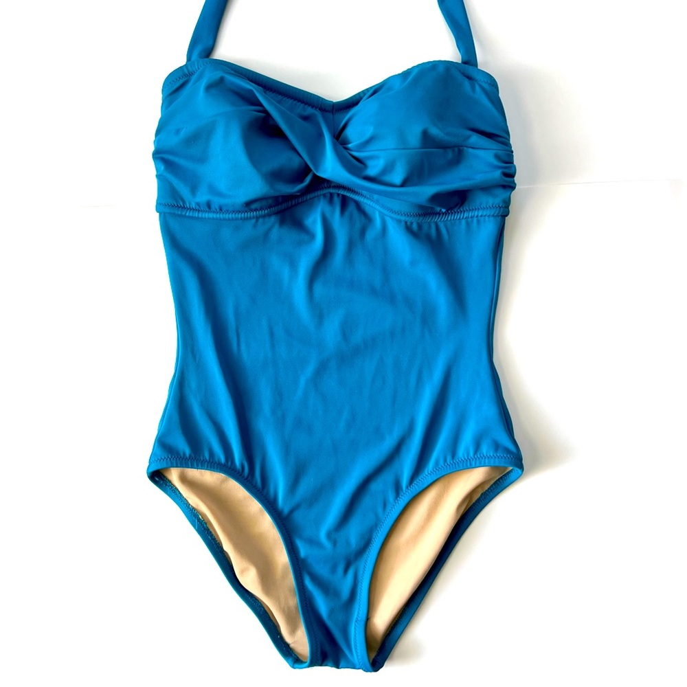 J. Crew Teal Blue One-Piece Swimsuit